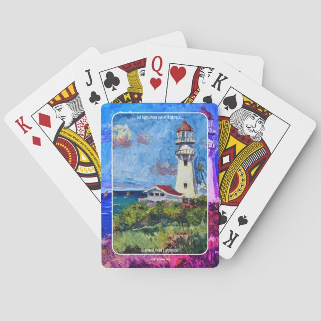 Diamond Head lighthouse Playing Cards (Back)
