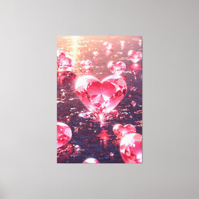 Diamond Heart Canvas Print (Front)