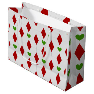 Diamond & Heart Christmas Christmas Gift Bag