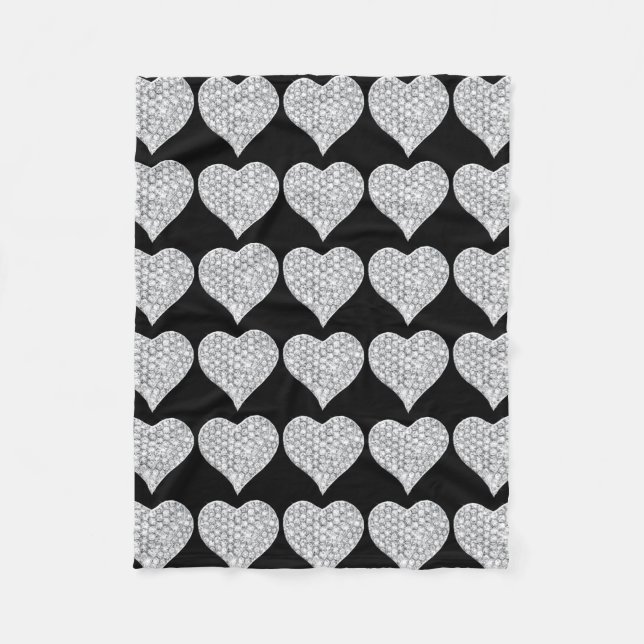 Diamond Heart Fleece Blanket (Front)