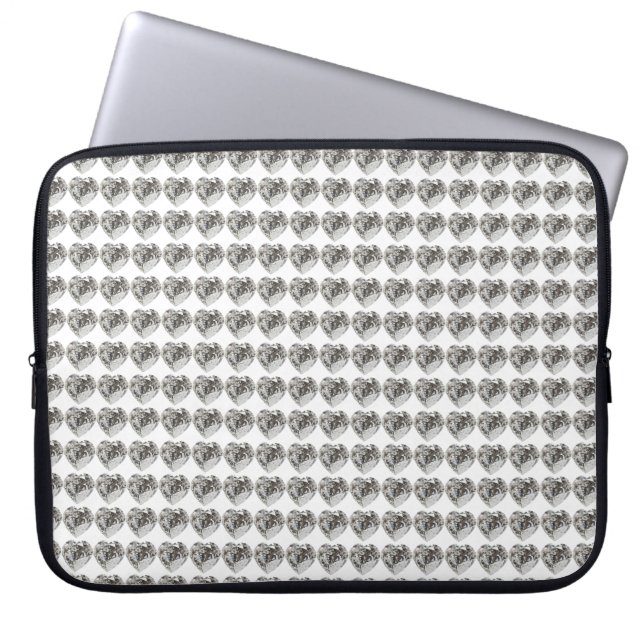 Diamond Heart Laptop Sleeve (Front)