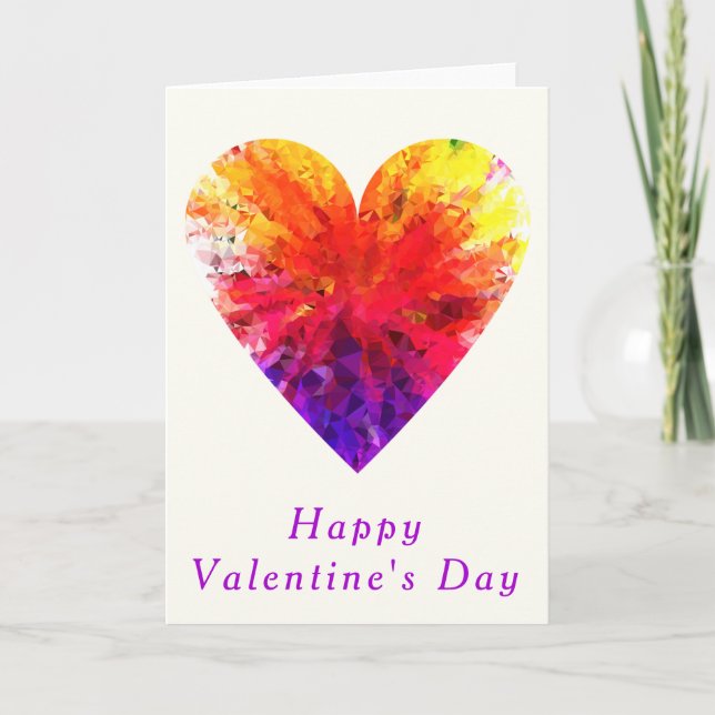 Diamond Heart Valentine's Day Card (Front)