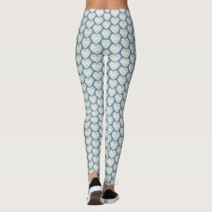 Diamond heart watercolor art leggings