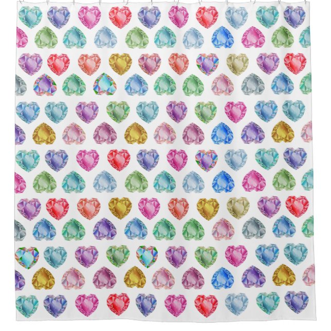 Diamond Heart Watercolor Pattern Cute Pastel Girly (Front)