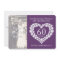 Diamond heart wedding photo 60 years party invite