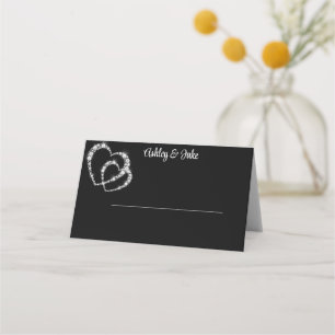 Diamond Hearts Place Card