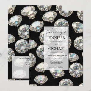 Diamond High End Formal Luxury QR Code Wedding Invitation