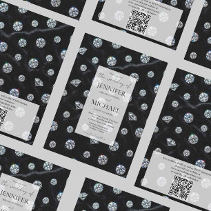 Diamond High End Formal Luxury QR Code Wedding Invitation