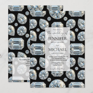 Diamond High End Formal Luxury QR Code Wedding Invitation
