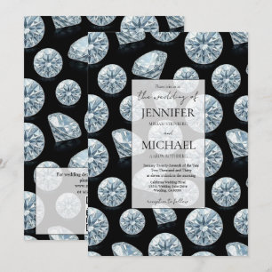 Diamond High End Formal Luxury QR Code Wedding Invitation