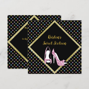 DIAMOND HIGH HEEL SWEET SIXTEEN INVITATION SPOT