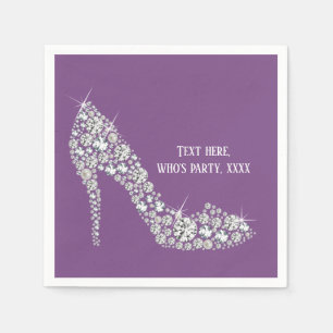 diamond high heels glitter elegant napkin