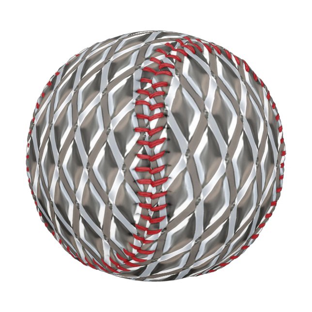 Diamond Industrial Style Background Customizable Baseball (Angled)