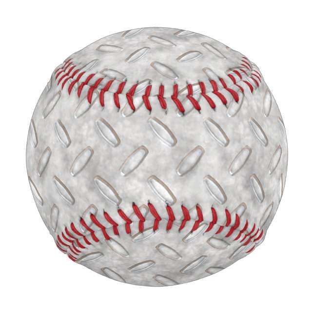 Diamond Industrial Style Background Customizable Baseball (Front)