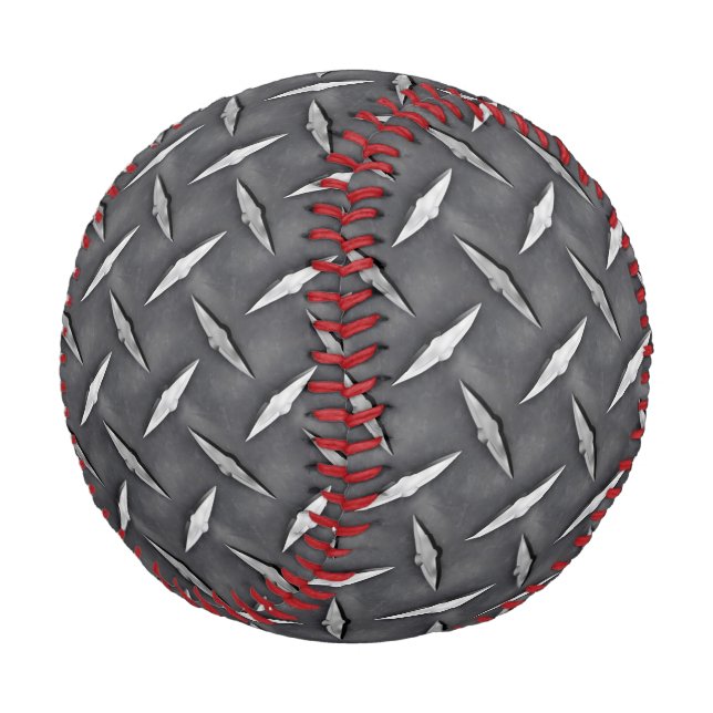 Diamond Industrial Style Background Customize This Baseball (Angled)