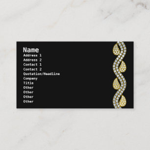 Diamond jewellery-black business card