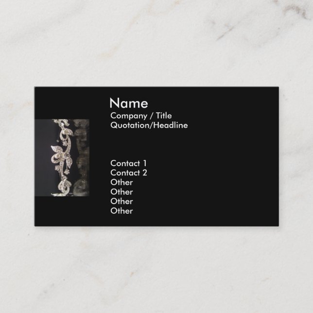 Diamond Jewellery Classic Buisness Card (Front)