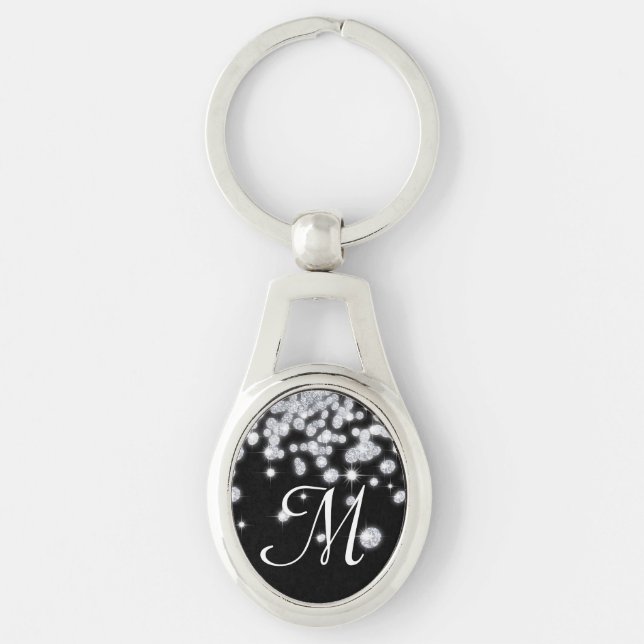 Diamond Jewels Jewellery Glitz Glam Glamou Key Cha Keychain (Front)