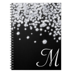 Diamond Jewels Jewellery Monogram Initial Note Boo Notebook