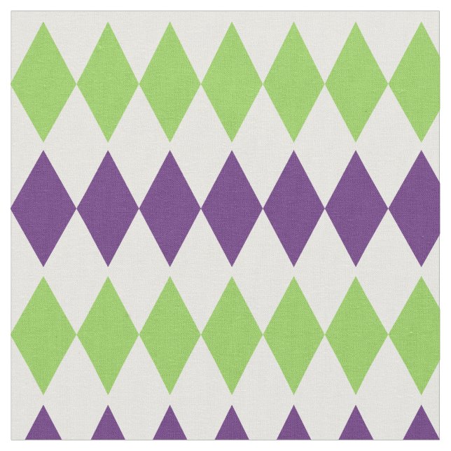 Diamond Joker on White Fabric (Close Up)