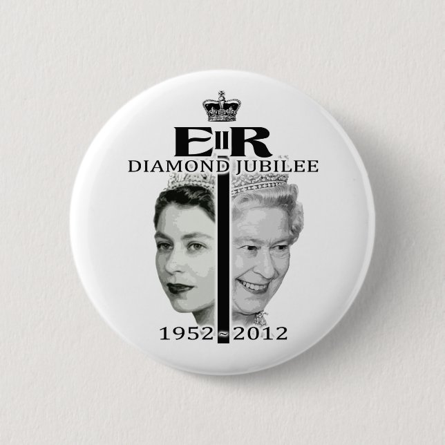 Diamond Jubilee 2 Inch Round Button (Front)