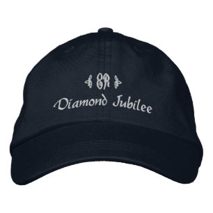 Diamond Jubilee-Elizabeth Royal Monogram Embroidered Hat