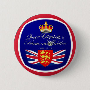 Diamond Jubilee Souvenir ~ button/Pin/badge 2 Inch Round Button