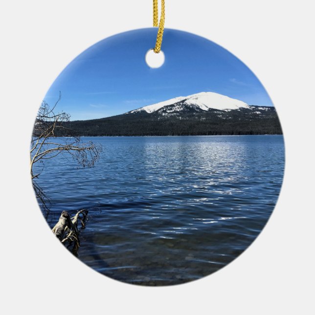 Diamond Lake, Oregon Ceramic Ornament (Front)