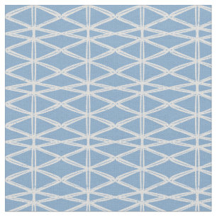 Diamond Lattice contemporary modern triangle blue Fabric