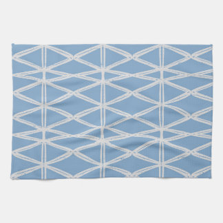 Diamond Lattice contemporary modern triangle blue Kitchen Towel