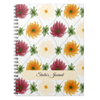 Diamond Lattice Pattern Multicoloured Notebook