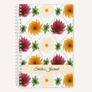 Diamond Lattice Pattern Multicoloured Notebook