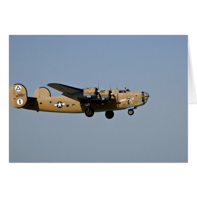 Diamond Lil B-24 Bomber, landing at Oshkosh, (Front Horizontal)