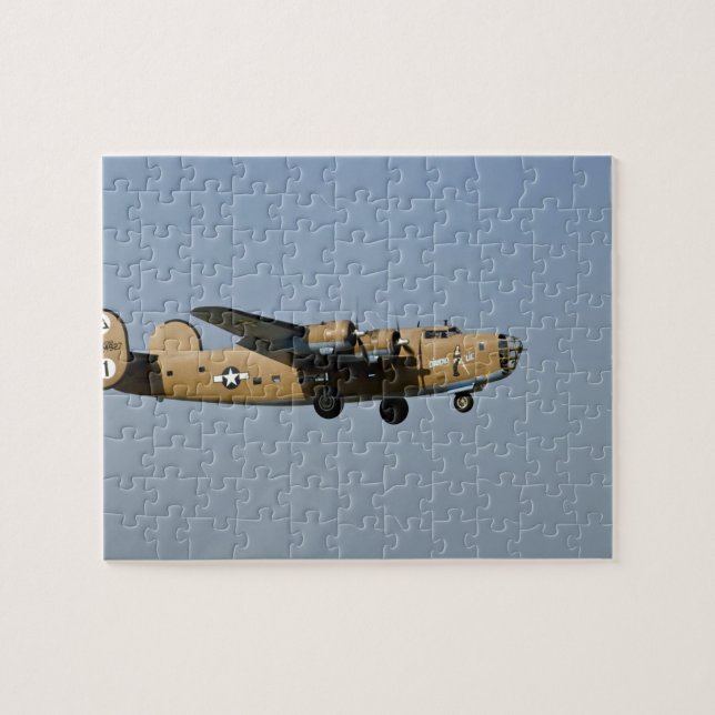 Diamond Lil B-24 Bomber, landing at Oshkosh, Jigsaw Puzzle (Horizontal)
