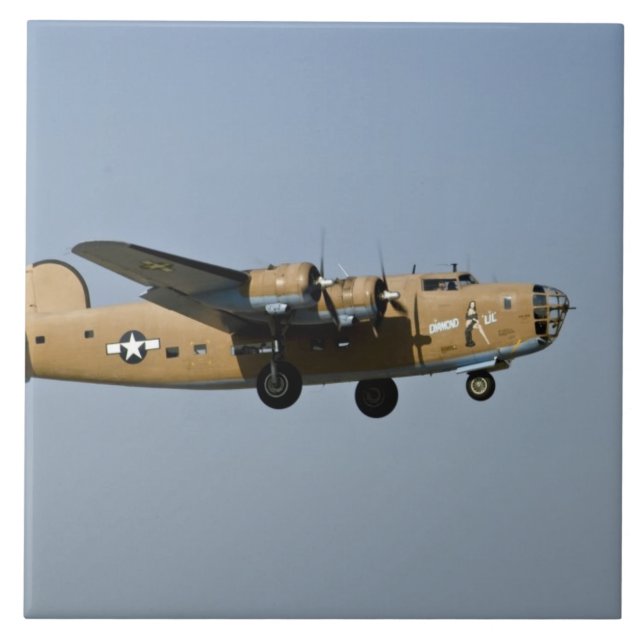 Diamond Lil B-24 Bomber, landing at Oshkosh, Tile (Front)