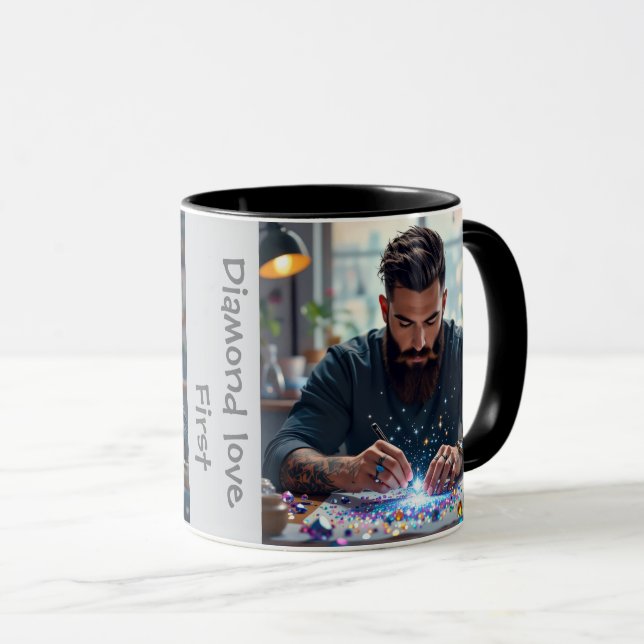 Diamond love first for men mug (Front Right)
