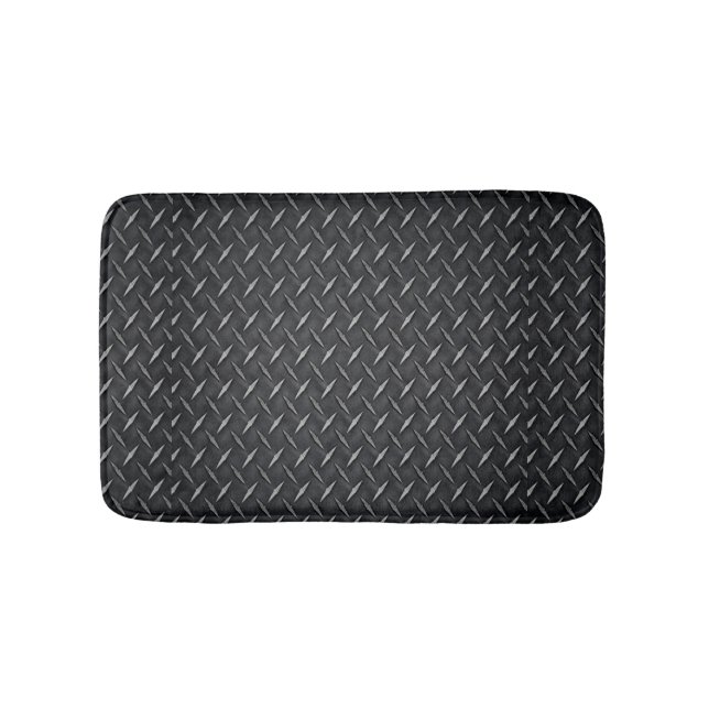 Diamond Metal Plate Bath Mat (Front)