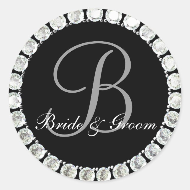 Diamond monogram B customizable seal (Front)