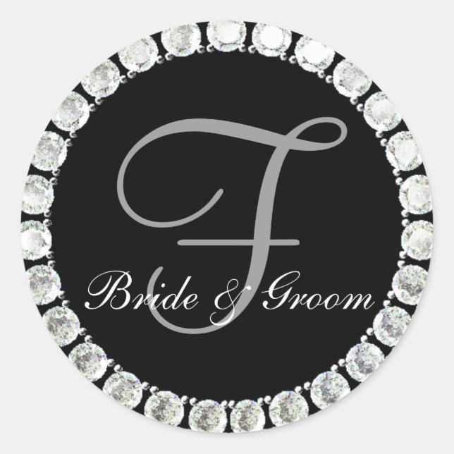 Diamond monogram F customizable seal (Front)