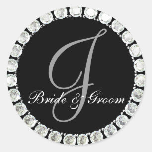 Diamond monogram J customizable seal