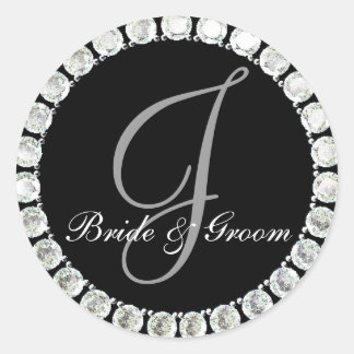 Diamond monogram J customizable seal