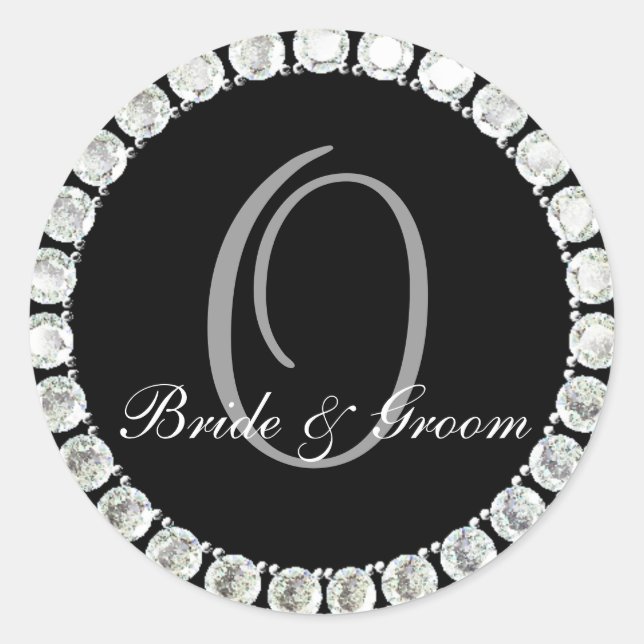 Diamond monogram O customizable seal (Front)