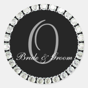 Diamond monogram O customizable seal