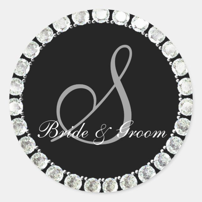 Diamond monogram S customizable seal (Front)