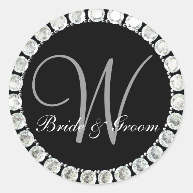 Diamond monogram W customizable seal (Front)