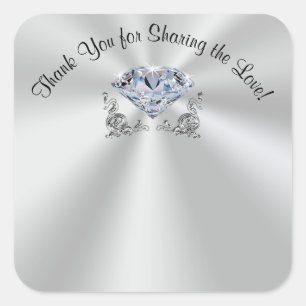 Diamond Name Tag Stickers for 60th Anniversary