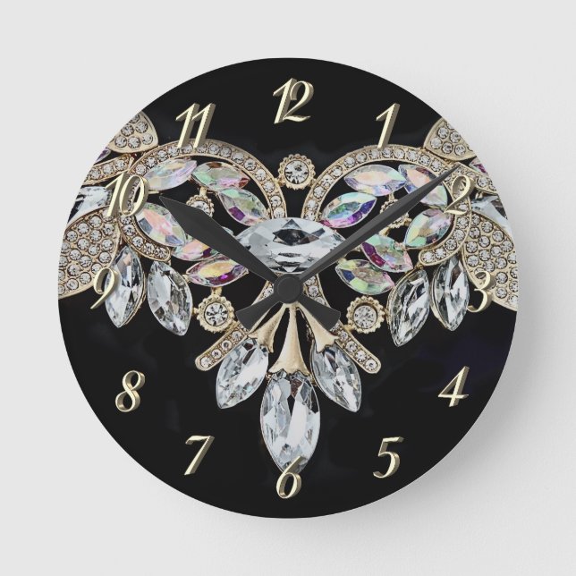 Diamond necklace round clock (Front)