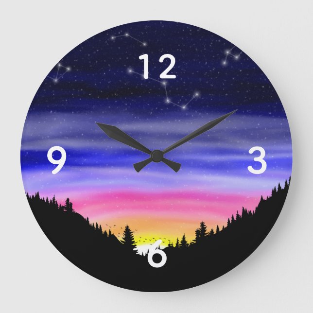 Diamond Night Large Clock (Front)
