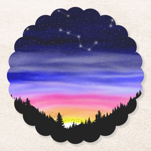 Diamond Night Paper Coaster (Front)