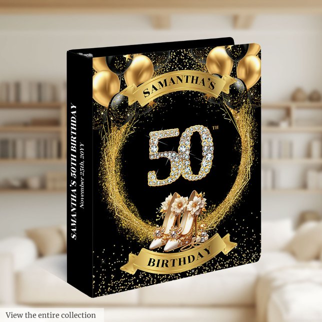 Diamond Numbers 50 Memory Binder Luxe Gold Heels (Diamond Numbers 50 Memory Binder Luxe Gold Heels)